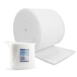 RINOO White Koi Pond Filter Pad Fine Bulk Roll- Cut to Fit - Durable Fish Pond Filter Media - Water Garden Aquariums Filter Material - 118" (9.8 ft) x 12" x 3/5" - 4/5" Thickness