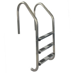 Aqua Select 3 Step Stainless Steel Pool Ladder with Stainless Steel Steps | Entry and Exit System for Inground Swimming Pools | 250 Pound Capacity | 1.9 Inch Outer Diameter
