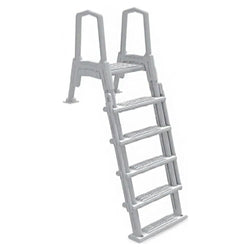Aqua Select White Outside Flip-Up Safety Ladder | for Above Ground Swimming Pools 48" to 54" H