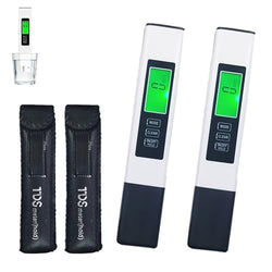 Water Tester for Drinking Waters for Tap, Well, Pool (2-White-Leather Case)