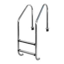 DOEL Pool Ladder, 304 Stainless Steel 2-Step Non-Slip Ladder for In-ground Swimming Pool, Non-Slip, 440lb Capacity