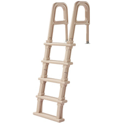 VEVOR Swimming Pool Ladder, Inclined 5-Step Double Handrails Stair, Non-slip Heavy Duty Step, Load Capacity 300 lb, for 48-54" Inground & Above-ground Pools of Any Deck Surface Indoor & Outdoor, Taupe