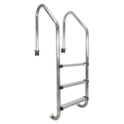 DOEL Swimming Pool Ladder, Non-Slip Steps Ladder, 3-Step In-Ground Stainless Steel Step for Indoor/Outdoor Pool, Easy Assembly and Climbing