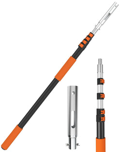 AgiiMan 4-16 FT Telescopic Pool Pole, Swimming Pool Pole with 4 Baffle Locks Durable Aluminium and Vacuum Ports Telescopic Extendable Pool Pole Use with Cleaning Nets, Skimmers, Brushes and More