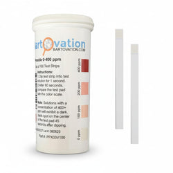 Hydrogen Peroxide H2O2 Test Strips, 0-400 ppm [Vial of 100 Strips]