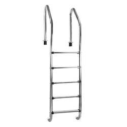DOEL Swimming Pool Ladder, 5-Step Stainless Steel Ladder for In-ground Pool, Larger Size, Heavy Duty, Non-Slip Ladder