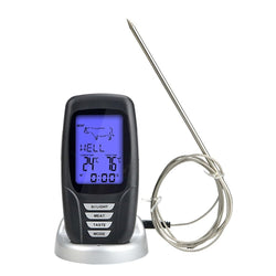 MVUYO Digital Remote Meat Thermometer Food Cooking BBQ Grill Oven Kitchen Timer Temperature