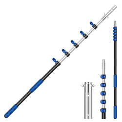 Pool Pole Telescopic 24FT Heavy Duty Upgraded Aluminum, 24 Ft Extension/Extendable Telescoping Tool for Above Ground/Inground Swimming Cleaning Supplies Accessories, Leaf Skimmer/Brush/Net/Vacuum/Mesh