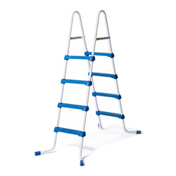 Funsicle 52 Inch SureStep 3 Stair Lightweight Steel Outdoor Above Ground Swimming Pool Ladder with Non Slip Feet for Outdoor Use, Blue/White