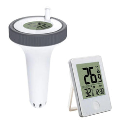 ONEUNG Versatile Floating Thermometer Fit for Pools Spas and Aquariums White+Gray