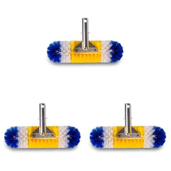 Blue Torrent Brush (12 Inches, Yellow/White/Blue) (Pack of 3)
