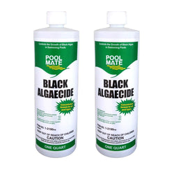 Pool Mate 1-Quart 2-Pack Concentrated Black Algaecide, Algaecide for Pool, Made in USA