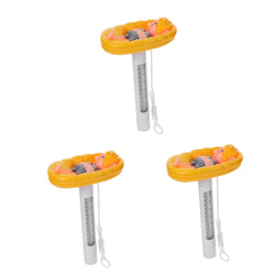 VANZACK 3pcs Water Temperature Gauge Floating for Pool Material Celsius Fahrenheit Reading