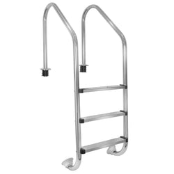XtremepouwerUS 3-Step Swimming Pool Ladder, Non-Slip Steps Ladder, In-Ground Stainless Steel Step for Indoor/Outdoor Pool, Easy Assembly and Climbing (3 Step)