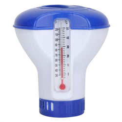 Floating Chlorinator,Pool Supply Pool Chlorine Floater Dispenser with Thermometer Large Capacity Holds Tablets Adjust Rings Pool Floating Dispenser for Balanced Delivery,Spa, Hot Tub