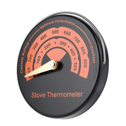 MVUYO Magnetic Stove Thermometer Fireplace Fan Temperature Meter Sensitivity Probe Household