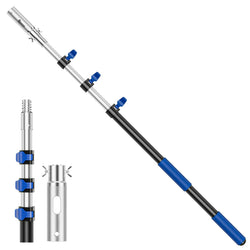 Juecity Pool Pole,Extension Telescoping Pole for Swimming Pool Cleaning Poles,Telescopic Heavy Duty Aluminium Alloy (12 FT)
