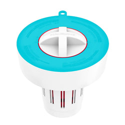 POOL FELLOWS Pool Tablet Dispenser for 3 inch Tablets, Floating Tablet Holder with Reminder and 3 Ajustable Settings, Durable Floater for Pools, Large Size (Teal)