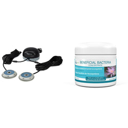 Aquascape 75000 Pond Air 2 (Double Outlet Aeration Kit) & Dry Beneficial Bacteria for Pond and Water Features, 4.4-Ounce | 98925,White