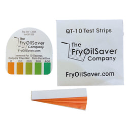 Steramine Quat Test Strips for Food Service by FryOilSaver Co., 10 x 15 Litmus Paper, 150x QT-10 Test Strips Measures 0-400 PPM, Color Chart for Testing Steramine Quaternary Tablet Sanitizing Solution