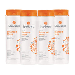 SpaGuard Enhanced Shock, 2 lb, Pack of 4, Multipurpose Shock for Spas & Hot Tubs, Produces Clear & Sparkling Spa Water, Easy to Use, Removes Unpleasant Odors