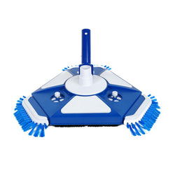 longsuda Pool Vacuum Head,Pool Cleaner Head， with Side Brush Universal Steering Handle & Universal Rotatable Hose Adapter, Connect 1-1/4", 1-1/2" Hose for，Durable above ground pool vacuum cleaner head