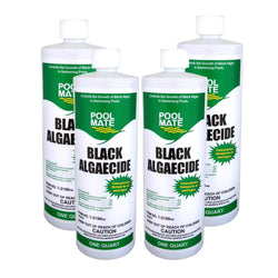 Pool Mate 1-Quart 4-Pack Concentrated Black Algaecide, Algaecide for Pool, Made in USA
