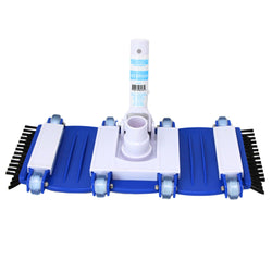 SWIMLINE HYDROTOOLS Manual Pool Vacuum Head Attachment For Inground & Above Ground Pools |Weighted Flexible Swimming Pool Vac Head Rectangle Shape W/ Wheels Brushes| Swivel Hose 1-1/4 or 1-1/2’’ Clean