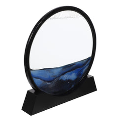 WOONEKY 3D Landscape Moving Sand Art Hourglass Decorations for Office Desk and Home Liquid Sand