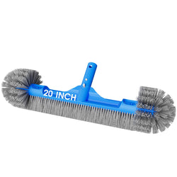 TidyMister Pool Brush for Cleaning Pool Walls, 20'' Light Duty Pool Brush Head Detachable Side Brush Nylon Bristles Pool Scrubber for Above Ground Pools Ingound Pools, Safe for Vinyl Liner