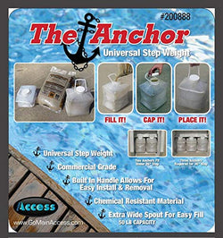 Main Access Anchor - Universal Pool Weights for Above Ground Entry Systems, Steps and Ladders (Three-Pack)