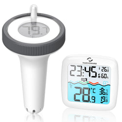 Nuovoware Digital Floating Pool Thermometer, Wireless Thermometer with Easy Read Screen Display, Remote Water IPX8 Waterproof for Swimming Pools, Fish Tank, Hot Tub
