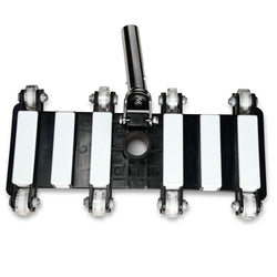 REVA POOL RV11051 (201276) Heavy-Duty Flexible Pool Vacuum Head - OEM Part R201276 - Wide Coverage, Weighted Design with Ball-Bearing Wheels & Chrome Handle - Upgrade Your Pool's Performance Now!