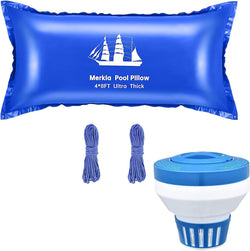 Floating Chlorine Dispenser,Pool Pillows for Above Ground Pools | 4 x 8 Ft Pool Cover