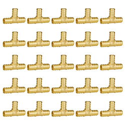 SUNGATOR Pex Fittings 1/2 Inch, 25-Pack 1/2" Pex Tee Fittings, No Lead Brass, NSF, UPC Certified
