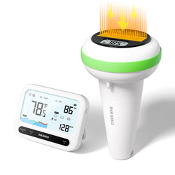INKBIRD IBS-P04R Solar Pool Thermometer Floating with 3 in 1 Water Quality Monitor Easy Read | Water TDS, EC & Temperature | Digital Smart Wireless Thermometer, IP68 for Swimming Pool, Hot Tub, Spa
