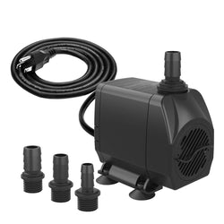 Knifel Submersible Pump 660GPH (2500L/H 45W) Ultra Quiet with Over Heating Protection 8.2ft High Lift for Fountains, Hydroponics, Ponds, Aquariums & More…