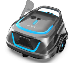 WYBOT A1 Cordless Robotic Pool Cleaner, Automatic Pool Vacuum with 120 Mins, Double Filters, LED Indicator, 2.5H Charging, Lightweight, Ideal for Above Ground Flat Pools, Greyblue