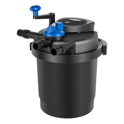 Anbull Bio Pressure Pond Filter, 1580GPH Pressurized Biological Pond Filter with 11watt Light, Pond Filter System with Convenient Cleaning Crank Handle for Fountain Pool, Koi Fish Aquarium Tank