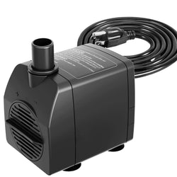 Knifel Submersible Pump 200GPH with AUTO-Shut-Off 5.2ft High Lift for Fountains, Hydroponics, Ponds, Aquariums & More