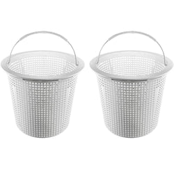 Pool Skimmer Basket 8 Inch Compatible with Pentair Skimmer Basket 85014500 & Compatible with Pentair S200 Pool Skimmer Basket | Durable Weatherproof Pool Skimmer Basket Replacement (2 Pack)
