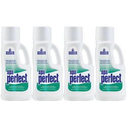 Natural Chemistry Spa Perfect, 1 Liter, Pack of 4, Makes Water Feel Soft and Silky, Removes Waterline Ring, Clogged Filters and Eye Irritation, Works with All Sanitizing Systems