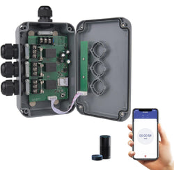 KCMYTONER Smart WiFi Pool Timer Outdoor,1PK Heavy-Duty 3 Gang Waterproof Electrical Remote Switch Box, IP66,Compatible with Tuya/Smart Life APP, 110V-240V, Indoor Outdoor Use