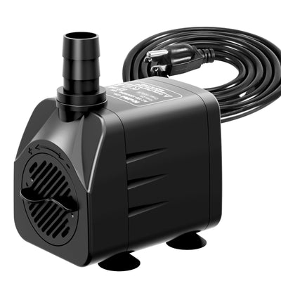 Knifel 400GPH Submersible Water Pump(1500L/H,25W),Ultra Quiet Fountain Pump with 6.5ft High Lift, Pond Pump for Fish Tank, Pond, Aquarium, Statuary, Hydroponics