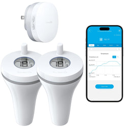 GoveeLife Smart Pool Thermometer with WiFi Gateway, Digital Swimming Water Thermometer Temperature Monitor with IPX7 Waterproof, Remote App Notification Alert for Ice Bath Tub, Fishbowl, Pond, Hot Tub