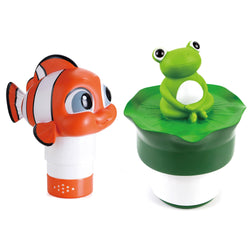 MKLZ Chlorine Floater, Floating Chlorine Dispenser for Pool, Hot Tub, Spa (Frog + Clown Fish)