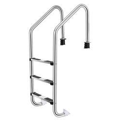 IRONMAX Swimming Pool Ladder, 3-Step Heavy Duty Stainless Steel Pool Stair w/Non-Slip Steps, Easy to Install, Pool Ladder for Inground Pools, Gym & Water Park, 265 LBS Weight Capacity