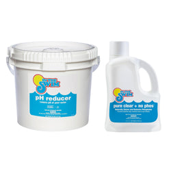 In The Swim Pool Chemistry Balance Kit - 30Lb pH Reducer + 3L Pure Clear No Phos - Controls pH, Removes Phosphates & Keeps Water Crystal Clear