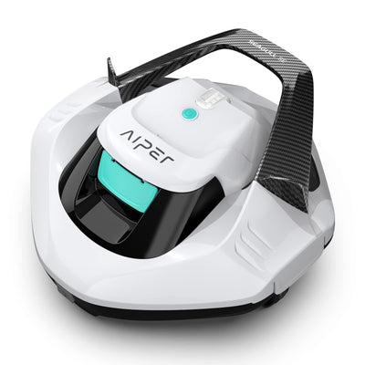 AIPER Cordless Robotic Pool Cleaner, Pool Vacuum Lasts 90 Mins, LED Indicator, Self-Parking, Ideal for Above-Ground Flat Pool up to 860 sq.ft