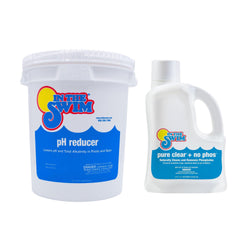 In The Swim Pool Chemistry Balance Kit - 50Lb pH Reducer + 3L Pure Clear No Phos - Controls pH, Removes Phosphates & Keeps Water Crystal Clear